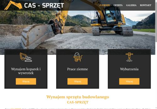 Cas Sprzęt wynajem maszyn budowlanych