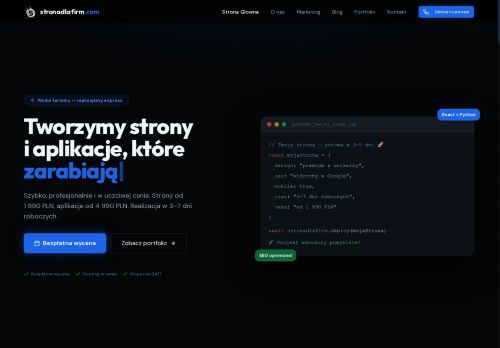 1990 zł netto strona w 5 dni